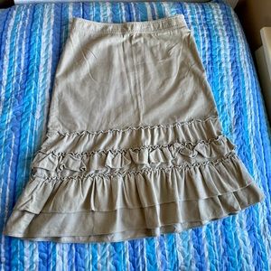 LOFT corduroy midi skirt